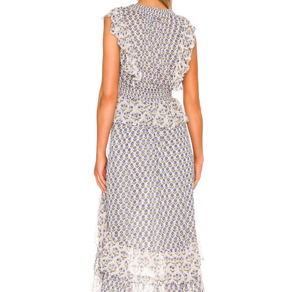 Misa Los Angeles Blue and White Midi Dress - Picture 3 of 10